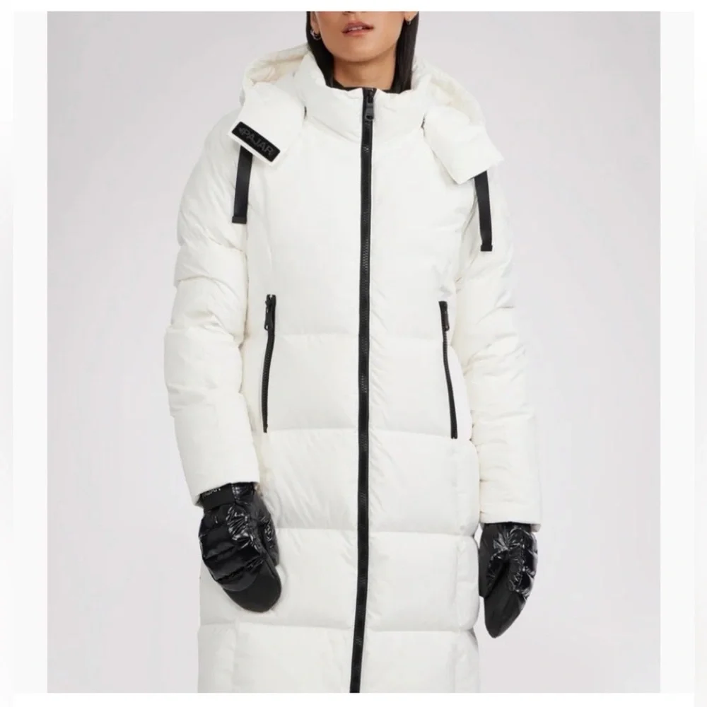 PAJAR SNOW WHITE PUFFER JACKET!! Sleek gorgeous!! New!! S - Picture 3 of 10